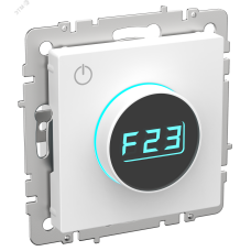 BRITE Термостат электронный с индикацией ТС10-1-БрАБ арктический белый IEK