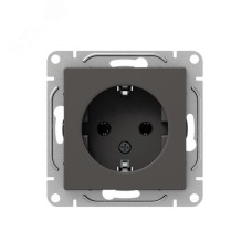 Механизм розетки  16А  с заземлением  без шторок  мокко Эпика EKF
