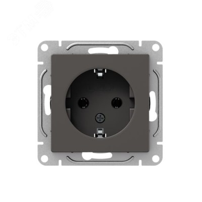 Механизм розетки  16А  с заземлением  без шторок  мокко Эпика EKF