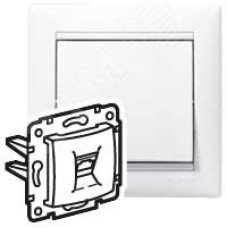 Розетка 1хRJ11(бел)