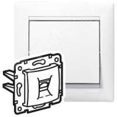 Розетка 1хRJ11(бел)