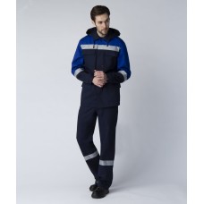 Костюм Эксперт-Антистат МВО NEW (тк.Смесовая,250) п/к, темно-синий/васильковый 52-54, 170-176