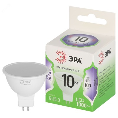 Лампа светодиодная ЭРА GREEN LINE LED MR16-10W-865-GU5.3 GL GU5.3 10 Вт софит холодный свет