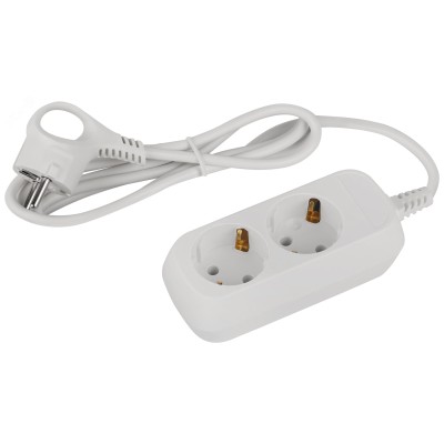 Удлинитель электрический ЭРА UDL-10-215-E Greenline 2 розетки с заземлением 1,5м ПВС 3x0.75мм2