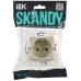 SKANDY Розетка с заземлением с защитными шторками 16А SK-R04B бежевый IEK