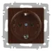 Розетка Intro Accent 6-202-10 2P+E Schuko, 16А-250В, IP20, СУ, венге