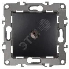12-3101-05 ЭРА Розетка TV одиночная, IP20, Эра12, антрацит (10/100/2500)