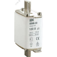 Плавкая вставка предохранителя ППНИ-33, габарит 00, 100А ИЭК