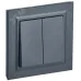 BRITE Выключатель двухклавишный 10А в сборе ВСР10-2-0-БрМ маренго IEK BRITE Выключатель двухклавишный 10А в сборе ВСР10-2-0-БрМ маренго IEK