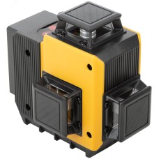 Уровень лазерный самоуспокаивающийся аккумуляторный Li-Ion, мультипризменный 3х360°, зеленый луч, диапазон 20 м, кейс