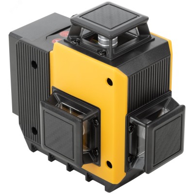 Уровень лазерный самоуспокаивающийся аккумуляторный Li-Ion, мультипризменный 3х360°, зеленый луч, диапазон 20 м, кейс