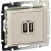 Розетка USB A+A 15Вт слоновая кость VALENA