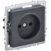BRITE Розетка 1 пост без заземления с защитными шторками 10А РСш10-2-БрГ графит IEK BRITE Розетка 1 пост без заземления с защитными шторками 10А РСш10-2-БрГ графит IEK