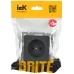 BRITE Розетка 1 пост без заземления с защитными шторками 10А РСш10-2-БрГ графит IEK