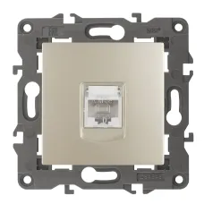 14-3107-04 ЭРА Розетка RJ45, IP20, шампань (10/100/1600)