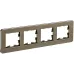 BRITE Рамка 4 поста РУ-4-1-Бр металл латунь RE IEK
