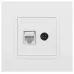 14-3110-01 ЭРА Розетка RJ45+TV, IP20, белый (10/100/3200)