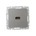 BRITE Розетка HDMI РHDMI-0-БрС сталь