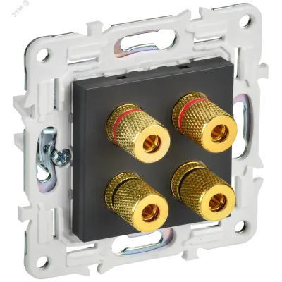 SKANDY Аудиорозетка 4-местная SK-A01T титан IEK