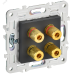 SKANDY Аудиорозетка 4-местная SK-A01T титан IEK