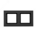 Эпика Рамка 2-местная IP44 черный пластик EKF