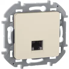 Розетка компьютерная RJ45 категория 6 UTP слоновая кость INSPIRIA