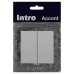 Переключатель Intro Accent 6-107-01 двойной, 10А-250В, IP20, СУ, AL/CU, белый