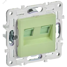 SKANDY Розетка компьютерная двойная RJ45 кат.6 SK-K04G мятный IEK