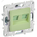 SKANDY Розетка компьютерная двойная RJ45 кат.6 SK-K04G мятный IEK