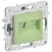 SKANDY Розетка компьютерная двойная RJ45 кат.6 SK-K04G мятный IEK