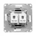 Эпика Механизм розетки RJ45 - 2шт (cat5) черный EKF