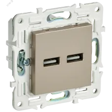 SKANDY Розетка USB A+A 3,1А SK-R15Sh шампань IEK