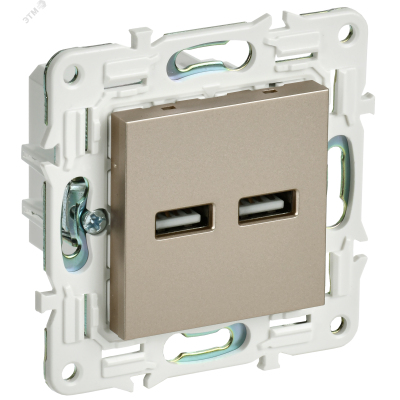 SKANDY Розетка USB A+A 3,1А SK-R15Sh шампань IEK