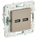 SKANDY Розетка USB A+A 3,1А SK-R15Sh шампань IEK