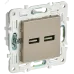 SKANDY Розетка USB A+A 3,1А SK-R15Sh шампань IEK