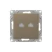 Механизм розетки RJ45 - 2шт, (cat6), шампань Эпика EKF