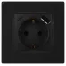 Розетка ЭРА Серия 12 12-4108-05 2P+E 16A-250В со шторками с USB type-A+C 5В-3А антрацит