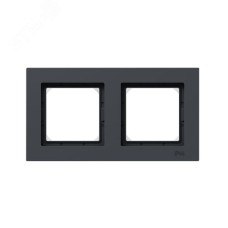 Рамка 2-местная IP44  графит.  пластик Эпика EKF