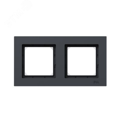 Рамка 2-местная IP44  графит.  пластик Эпика EKF