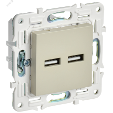 SKANDY Розетка USB A+A 3,1А SK-R15B бежевый IEK