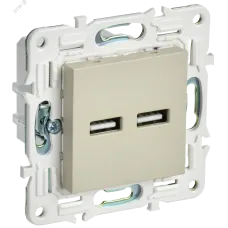 SKANDY Розетка USB A+A 3,1А SK-R15B бежевый IEK