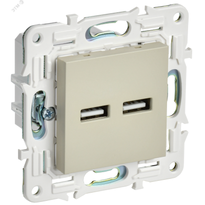 SKANDY Розетка USB A+A 3,1А SK-R15B бежевый IEK