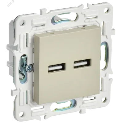 SKANDY Розетка USB A+A 3,1А SK-R15B бежевый IEK