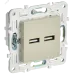 SKANDY Розетка USB A+A 3,1А SK-R15B бежевый IEK
