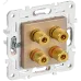 SKANDY Аудиорозетка 4-местная SK-A01Sa песочный IEK SKANDY Аудиорозетка 4-местная SK-A01Sa песочный IEK