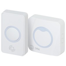 Звонок дверной беспроводной RGB подсветка 36 мелодий от сети белый C101 POLYCOLOR