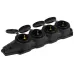 Колодка ЭРА KX-4e-B-IP44 каучуковая с заземлением 4 розетки 16A IP44 черная