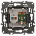Розетка ЭРА Elegance 14-3110-01М RJ45+TV, белый матовый