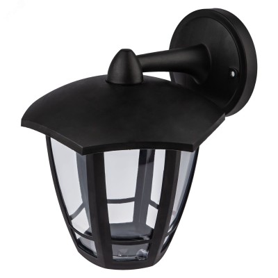 Садово-парковый светильник ЭРА НБУ 07-40-004 Дели 3 черный 6 гранный настенный IP44 Е27 max 60Вт