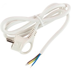 Шнур сетевой с вилкой ЭРА  U-3x1,5-1,5m-W с заземлением 1,5м ПВС 3x1,5мм2 белый